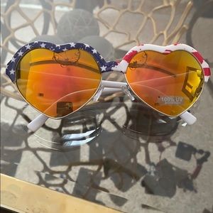 Stars and Stripes heart shaped sunglasses